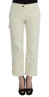 Ermanno Scervino Beige Cotton Capri Cropped Cargo Pants -   -  Ermanno Scervino.